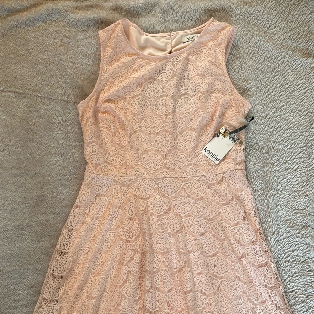 Kensie Pink Lace Dress